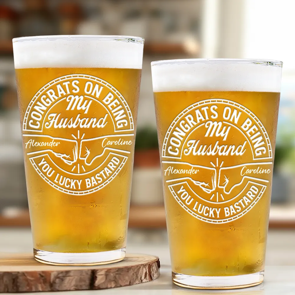 Congrats on Being My Brother – Personalized Beer Glass, Funny Gift for Brothers, Perfect for Celebrating Sibling Bond - Image 3