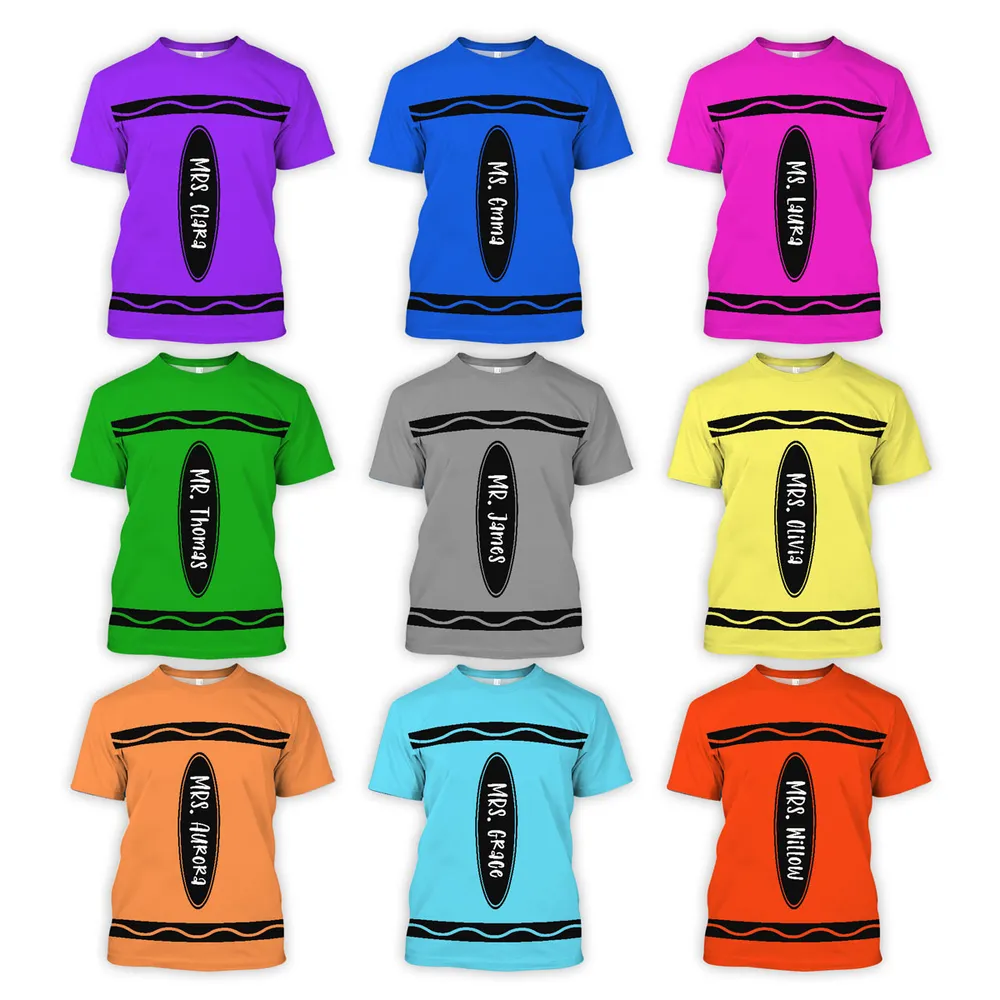 Classic Tee Personalized “MRS. ” or "MR." Teacher Shirt – Purple Tribute Gift - Image 8