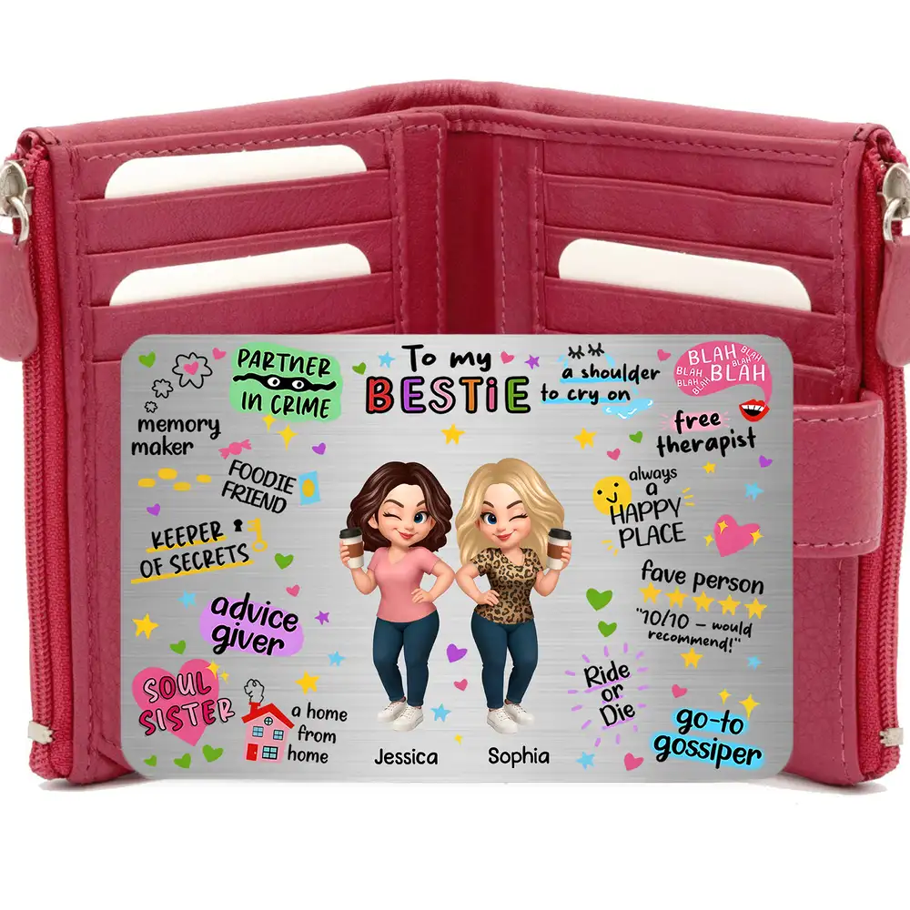 To My Bestie – Personalized Acrylic Block Plaque for Sisters with Fun Quotes - Image 2