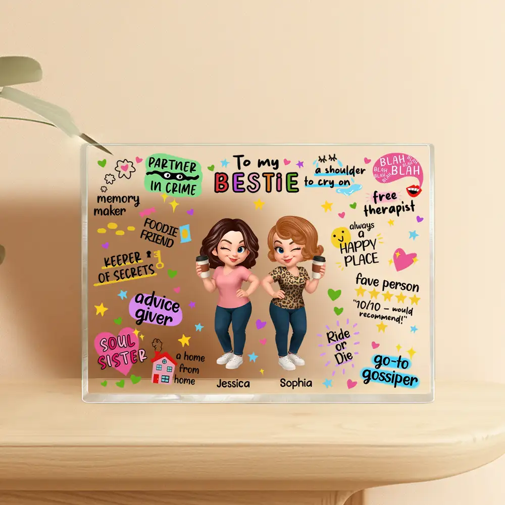 To My Bestie – Personalized Mirror for Sisters with Fun Quotes - Image 5
