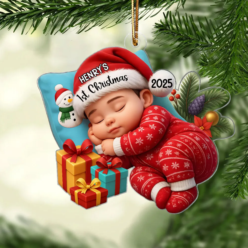 Baby’s First Christmas Acrylic Ornament High Clarity Beautiful Holiday Keepsake Gift Choice - Image 2