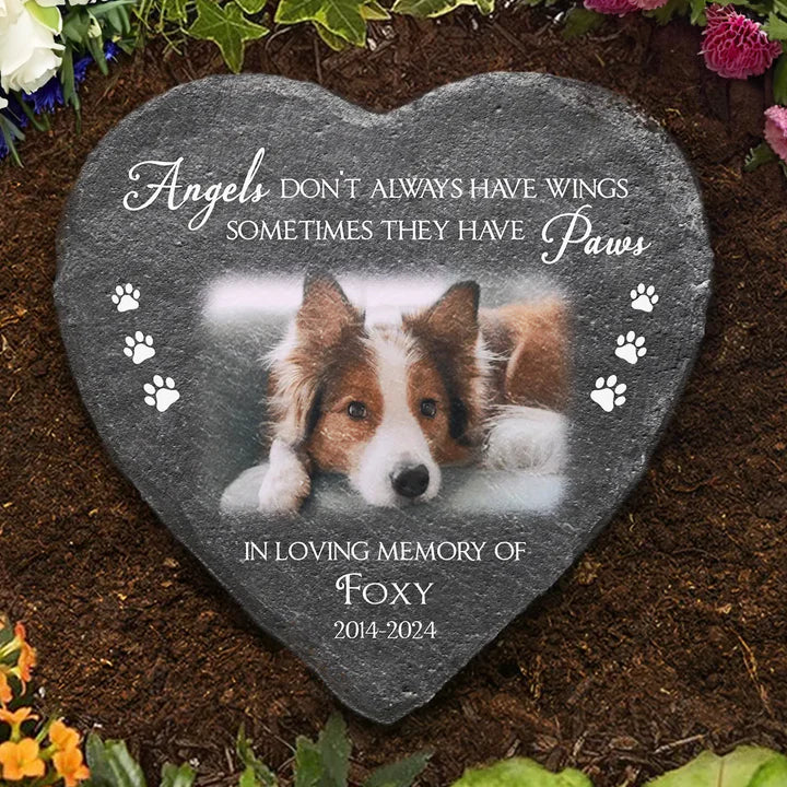 Heart Stone Pet Memorial Plaque, Cherished Dog Tribute with Warm Remembrance for Home Décor - Image 5