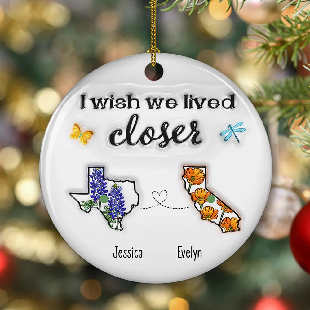 State Map Ceramic Ornament Friendship Sisters Gift High Clarity Beautiful and Textured - Image 3