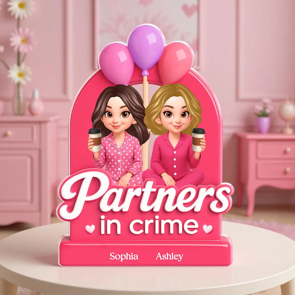 Pink Acrylic Block Plaque for Best Friends Gift - Image 3