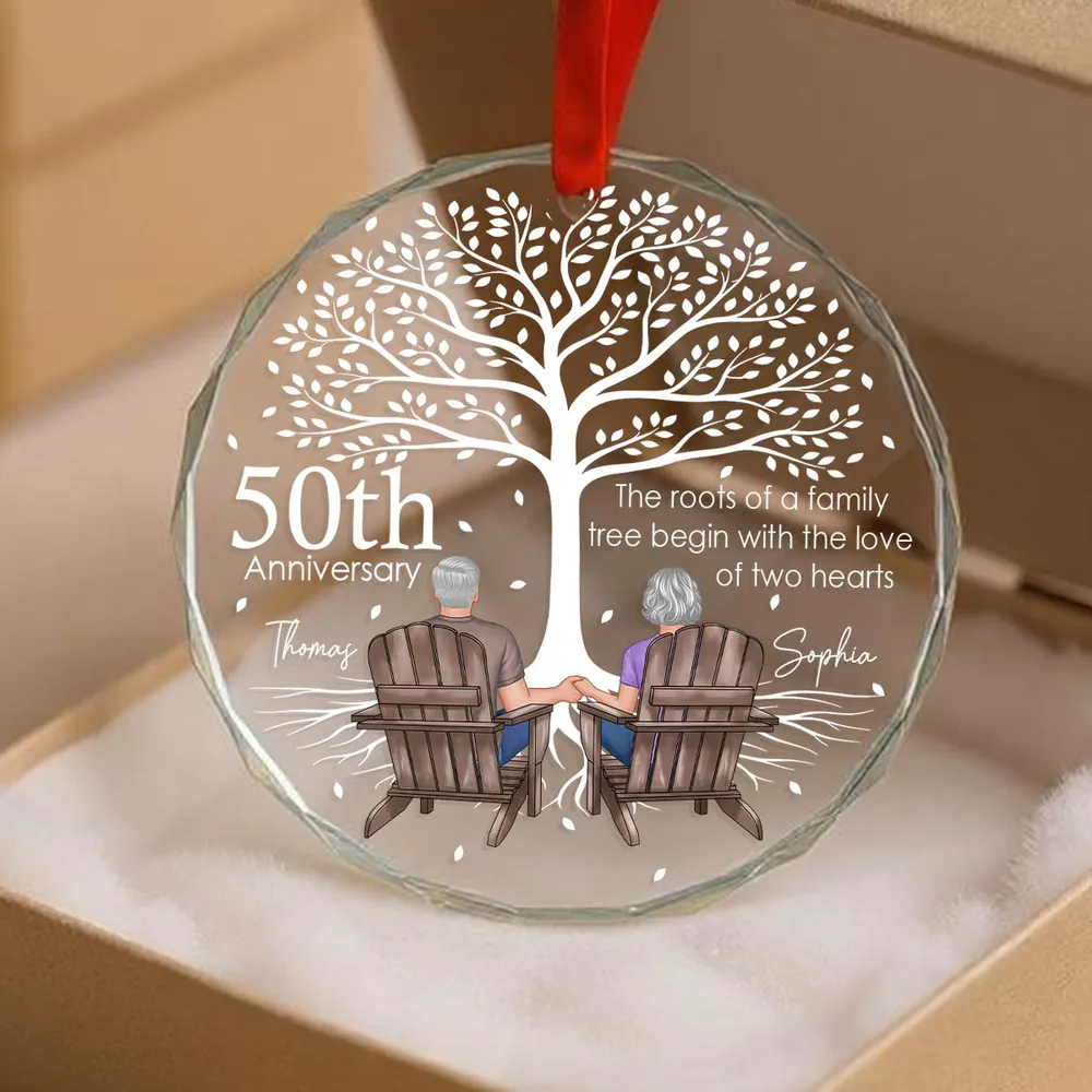 Crystal Ornament for Wedding Anniversary, Under the Family Tree, Symbol of Love, Gift-Ready Keepsake - Image 2