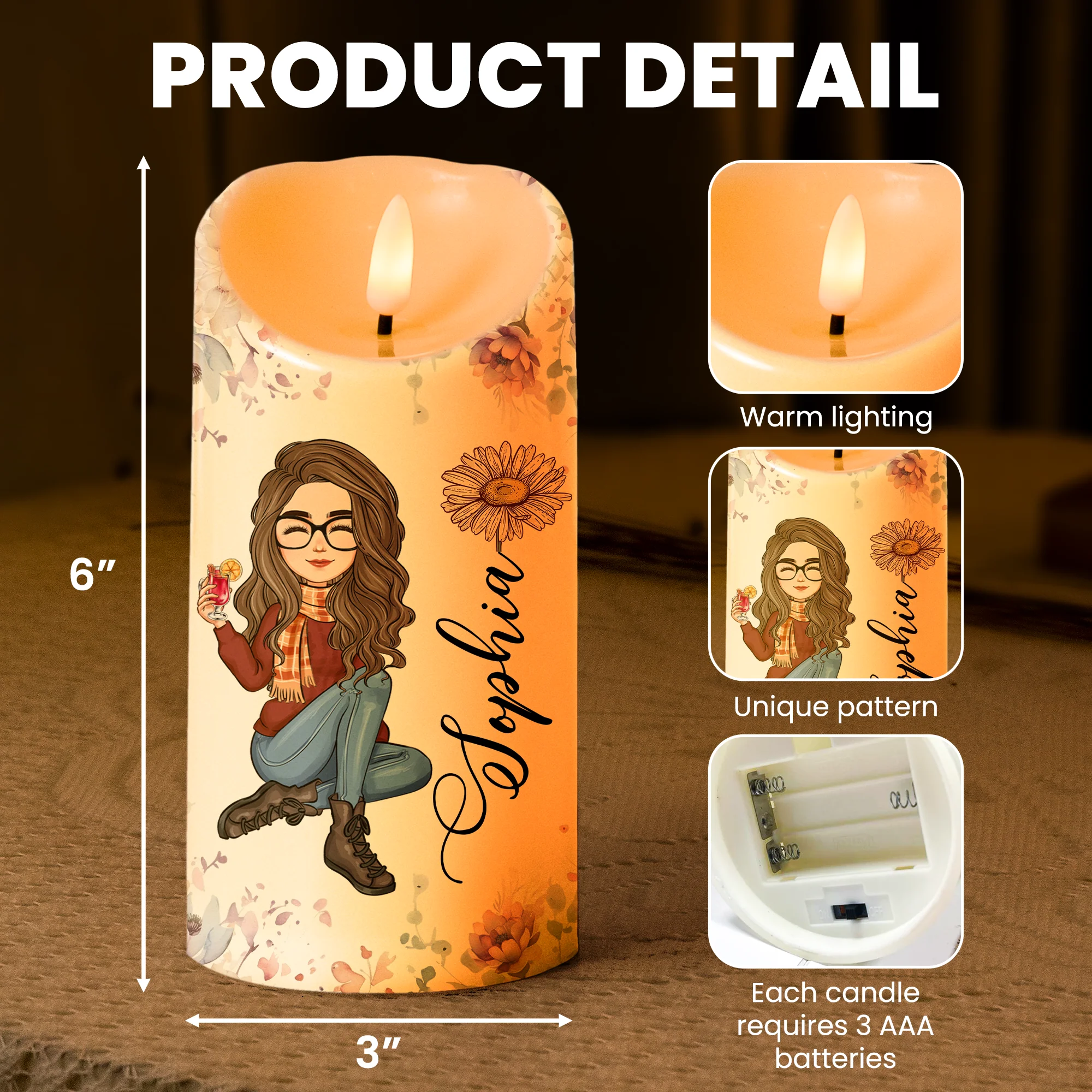 Personalized Flameless LED Candle with Bible Verses, Heartwarming Gift for Family and Friends - Image 5
