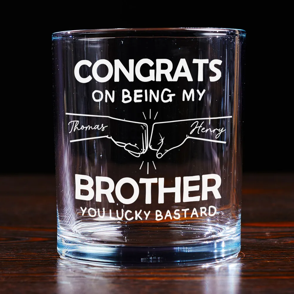 Personalized Brotherhood Whiskey Glass - Funny Gift for Brothers - Image 6