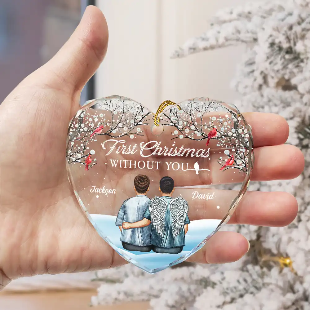 Crystal Heart Ornament keepsake of warm remembrance, thoughtful Christmas memorial gift for loved ones - Image 2