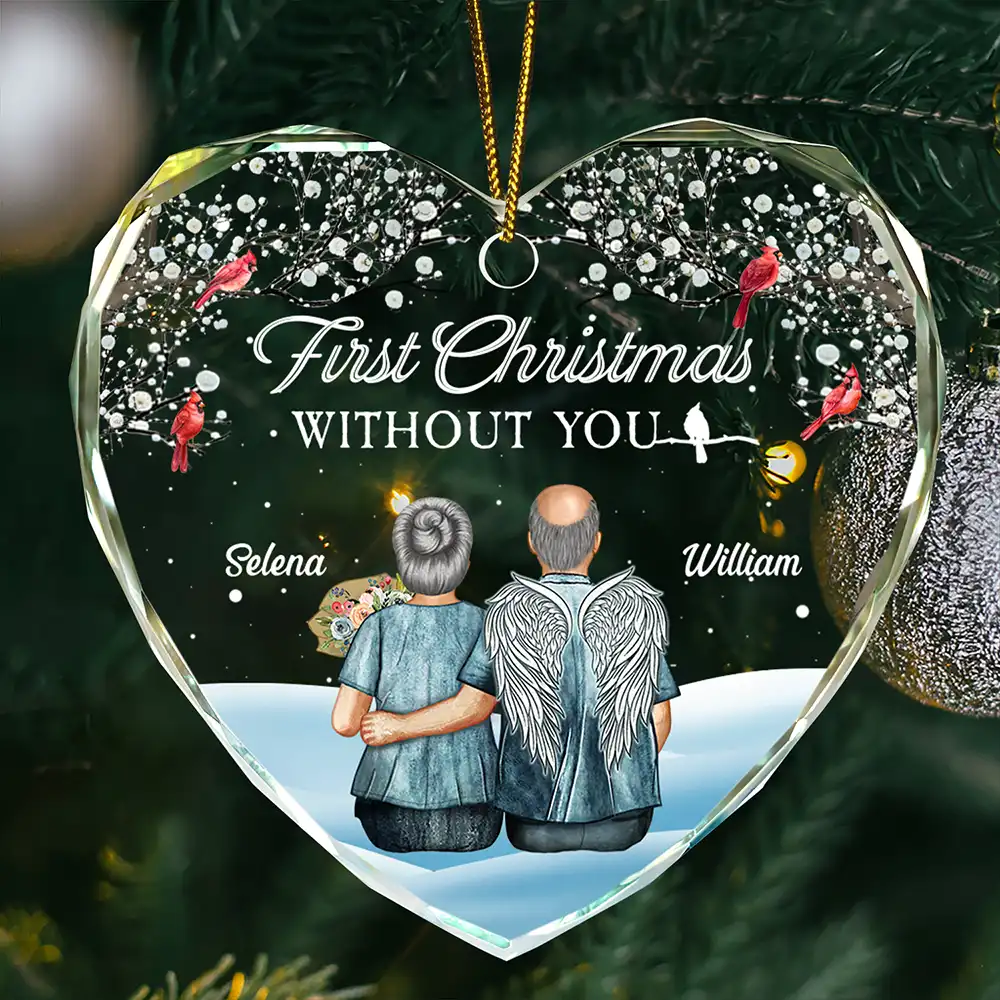 Crystal Heart Ornament keepsake of warm remembrance, thoughtful Christmas memorial gift for loved ones - Image 5