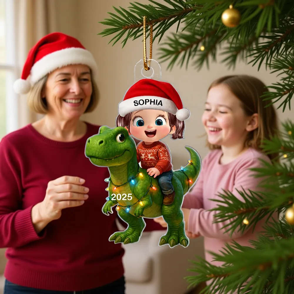 Acrylic Ornament Featuring Kid and Dinosaur Theme, Refined Texture, Perfect Collectible Gift for Children - Image 9
