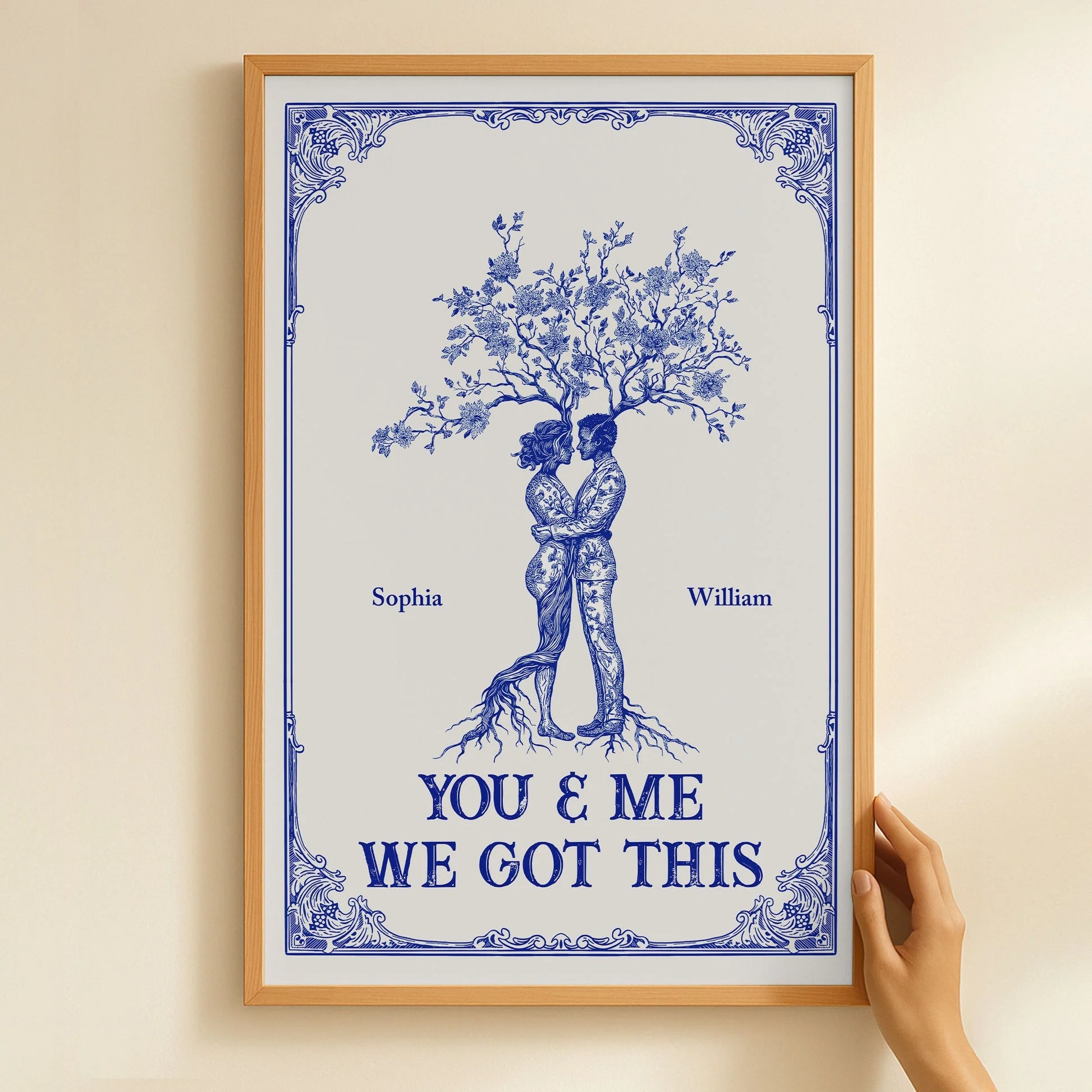 Couple Tree Hug Poster, Romantic Home Wall Art, Perfect Gift for Lovers - Image 4