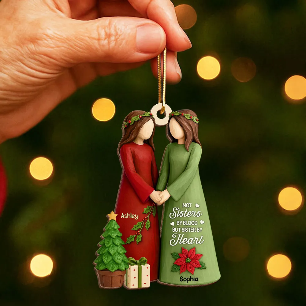 Christmas Wooden Ornament Featuring Friendship Theme · Heartwarming Décor Piece · A Thoughtful Gift for Friends - Image 7