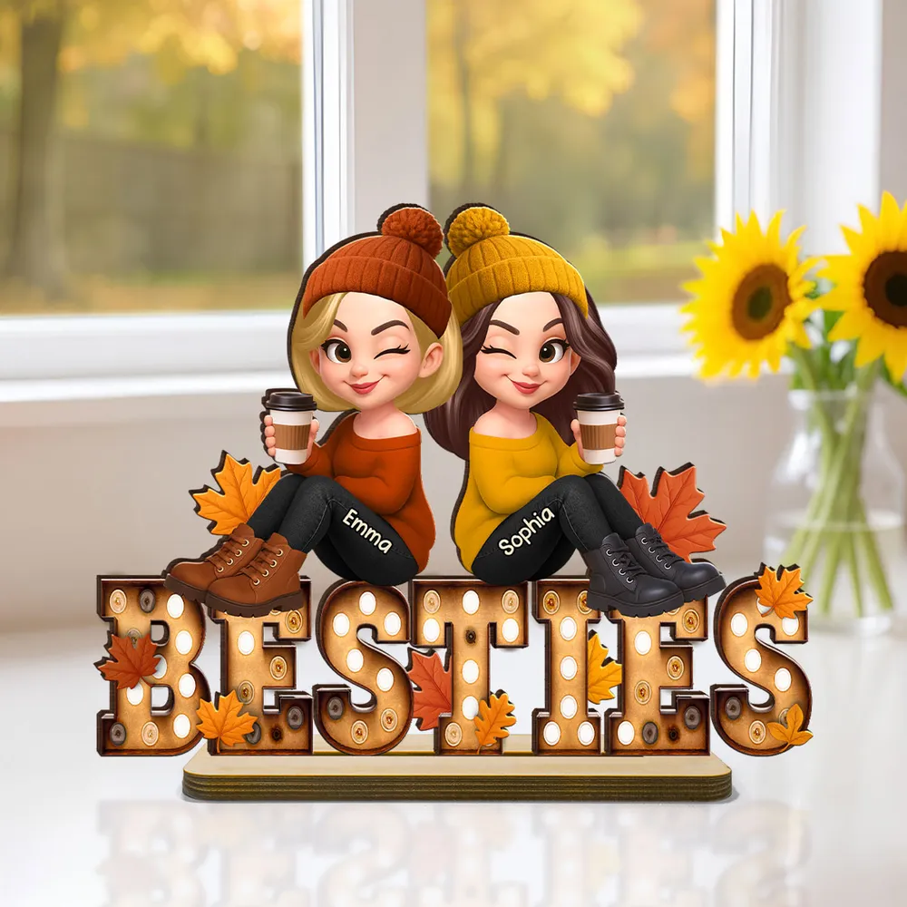 Acrylic Ornament with Coffee Besties Design, Autumn Holiday Tree Décor, Perfect Friendship Gift - Image 12