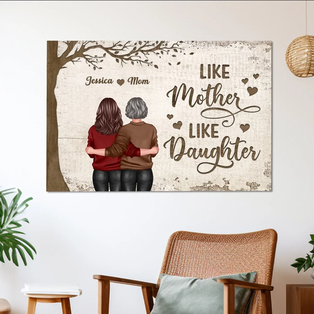 Poster Featuring Mother and Daughter Hug Scene, Clear & Textured Finish, Heartwarming Gift for Mother’s Day - Image 3