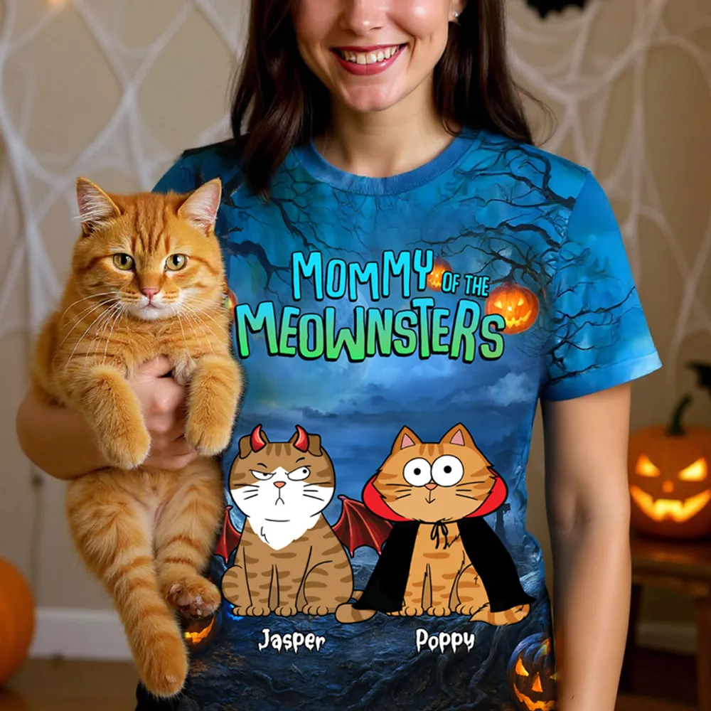 Classic Cat Halloween Tee - Cute, Whimsical, Festive Gift - Image 2