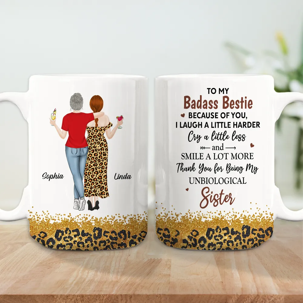 White Ceramic Mug for Best Friends – Heartfelt Unbiological Sister Gift to Share Joy - Image 7