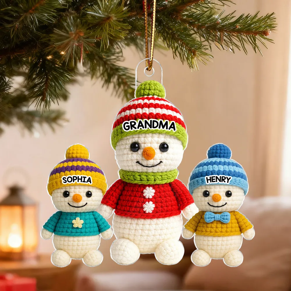 Acrylic Ornament with Snowman Family Design | Clear Printing & Premium Texture, Perfect Gift for Family & Christmas Tree Decoration - Image 5