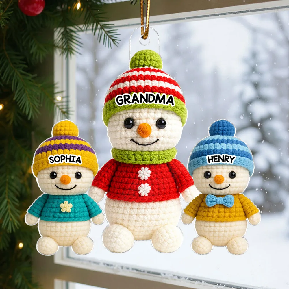 Acrylic Ornament with Snowman Family Design | Clear Printing & Premium Texture, Perfect Gift for Family & Christmas Tree Decoration - Image 6