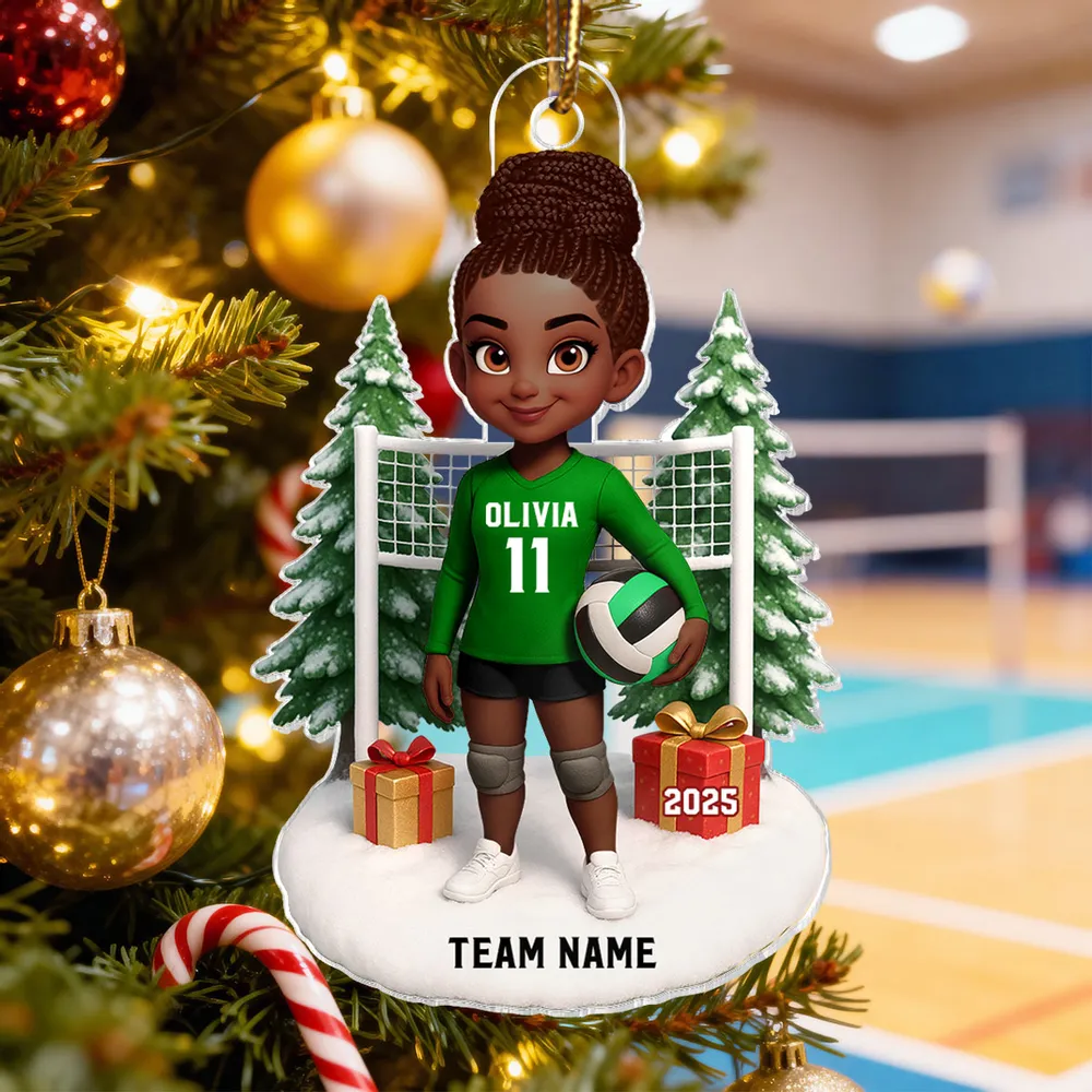 Volleyball Player Acrylic Ornament – Festive Tree Decor, Perfect Gift for Athletes - Image 4
