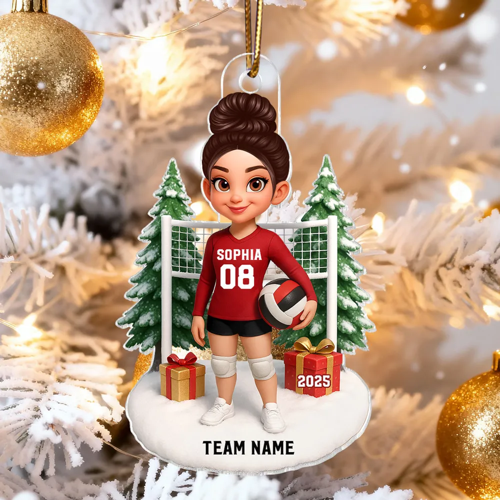 Volleyball Player Acrylic Ornament – Festive Tree Decor, Perfect Gift for Athletes - Image 6