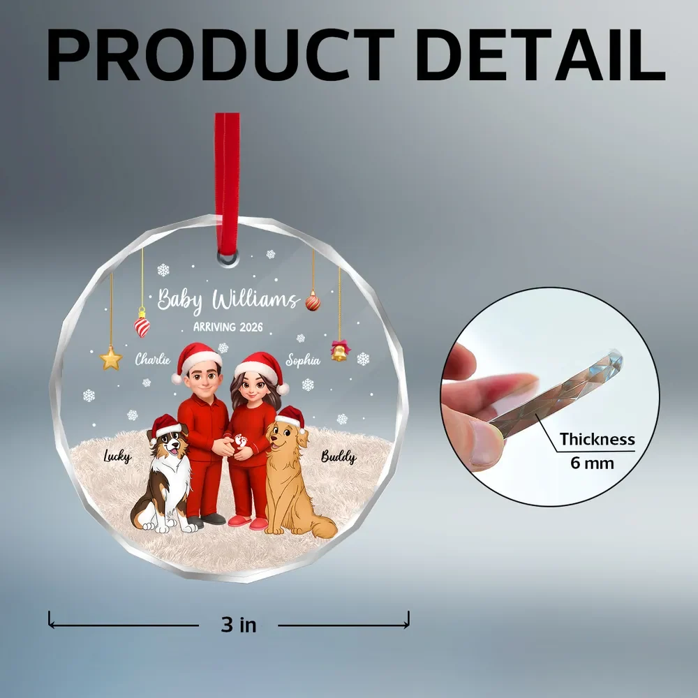 Crystal Ornament for Expecting Parents – A Heartwarming Family Keepsake & Perfect Christmas Gift - Image 4