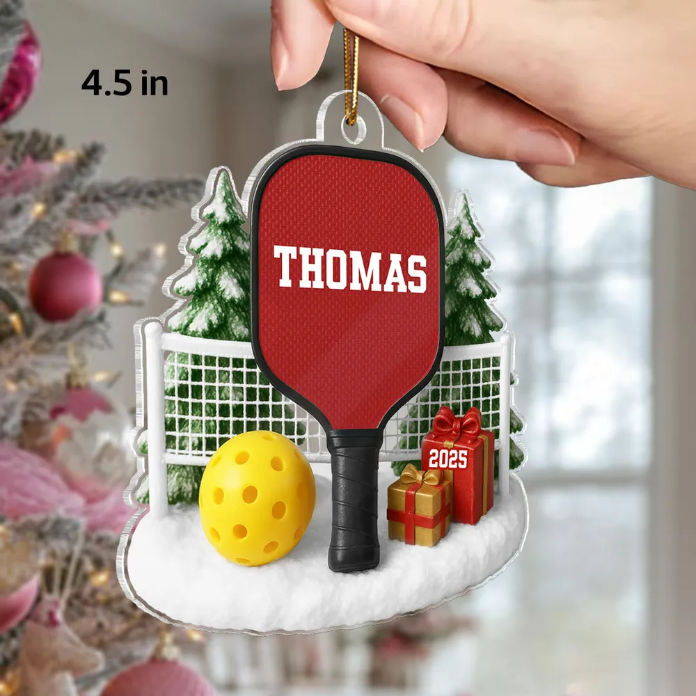 Acrylic Ornament with Pickleball Paddle Design | Clear Printing & Premium Texture, Perfect Gift for Sports Lovers - Image 2