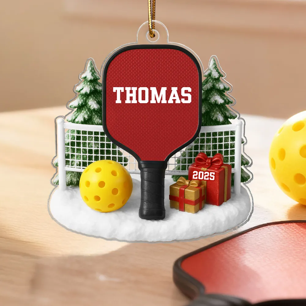 Acrylic Ornament with Pickleball Paddle Design | Clear Printing & Premium Texture, Perfect Gift for Sports Lovers - Image 4
