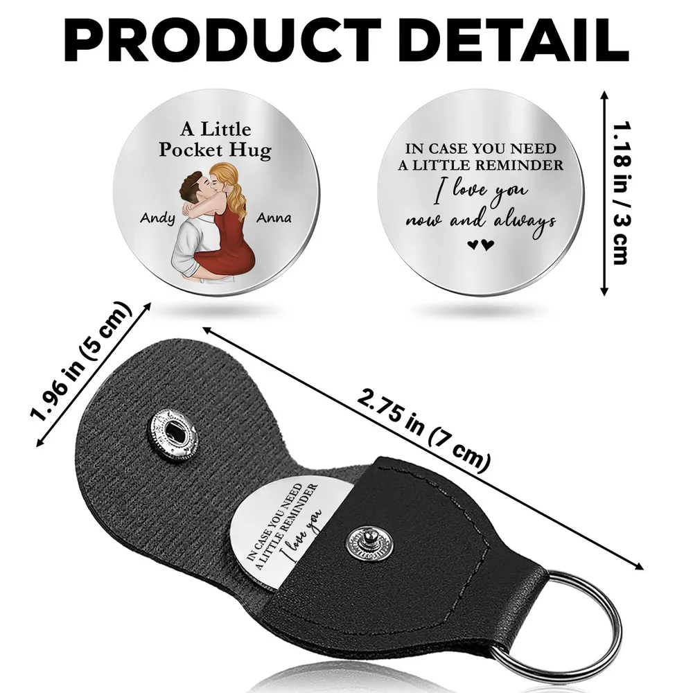 Pocket Hug Token Keychain – Romantic Gift-Ready Keepsake for Couples in Love - Image 5