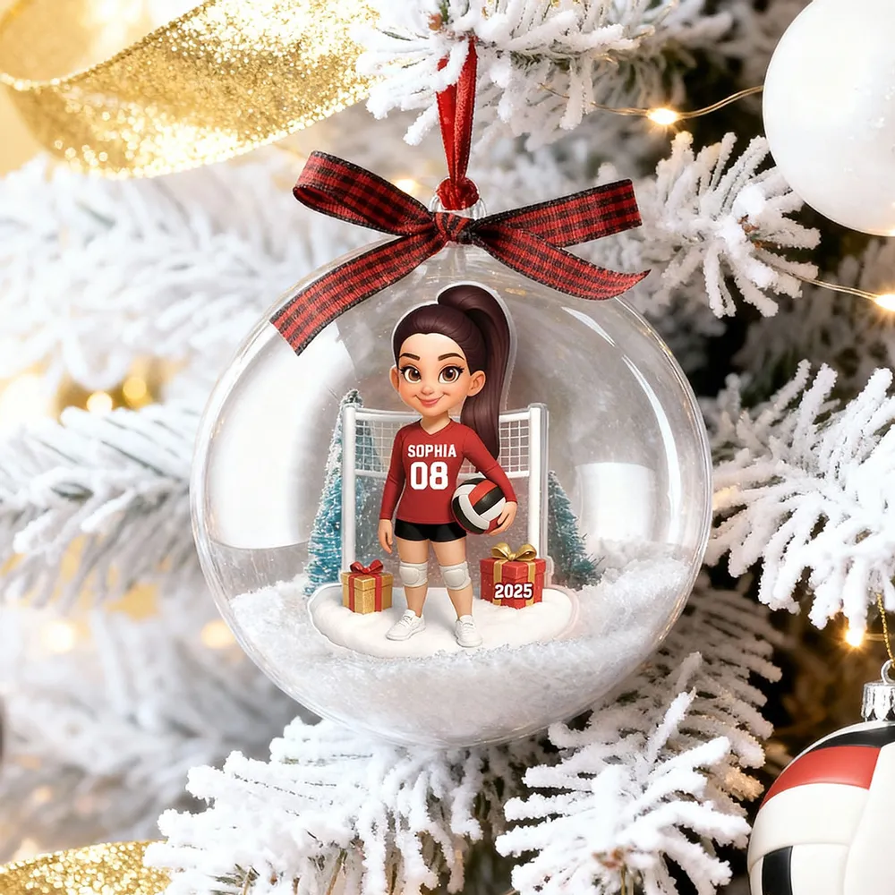 Custom Volleyball Girl Ornament - Unique Christmas Snow Globe Gift for Daughter, Teammate or Sports Lover Keepsake - Image 10