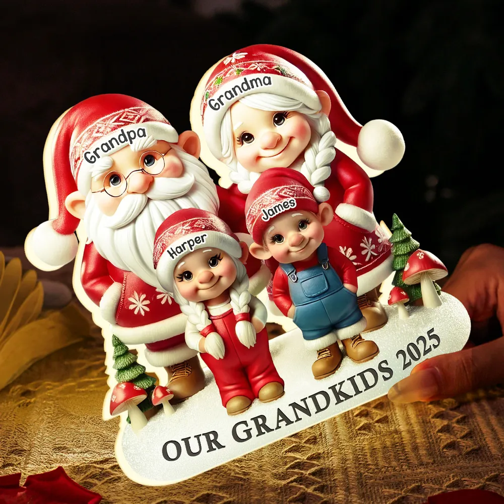 Christmas Acrylic Light Box, Custom Family Characters, Warm Glow Mantel Decor, Unique Gift for Grandma & Grandpa - Image 8