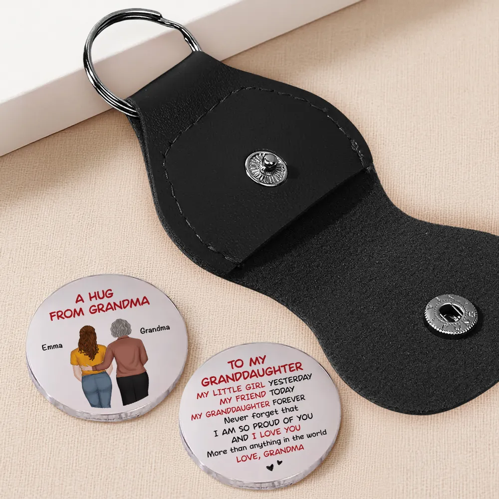 A Hug From Grandpa Grandma – Pocket Hug Keepsake for Granddaughter or Grandson, Stainless Steel Back-View Hug Design, Heartwarming Gift - Image 7