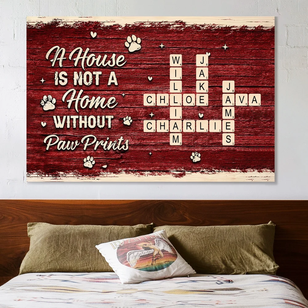 Family Crossword Paw Prints Poster — A Heartwarming Gift for Pet Lovers and Home Décor - Image 4