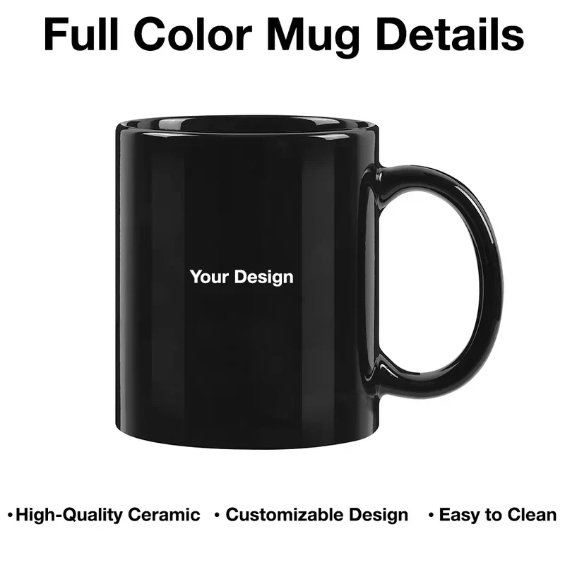 Dog Dad Mug - World's Best design, cartoon man & dog with Santa hat, personalized, creative Christmas gift for Dad - Image 4