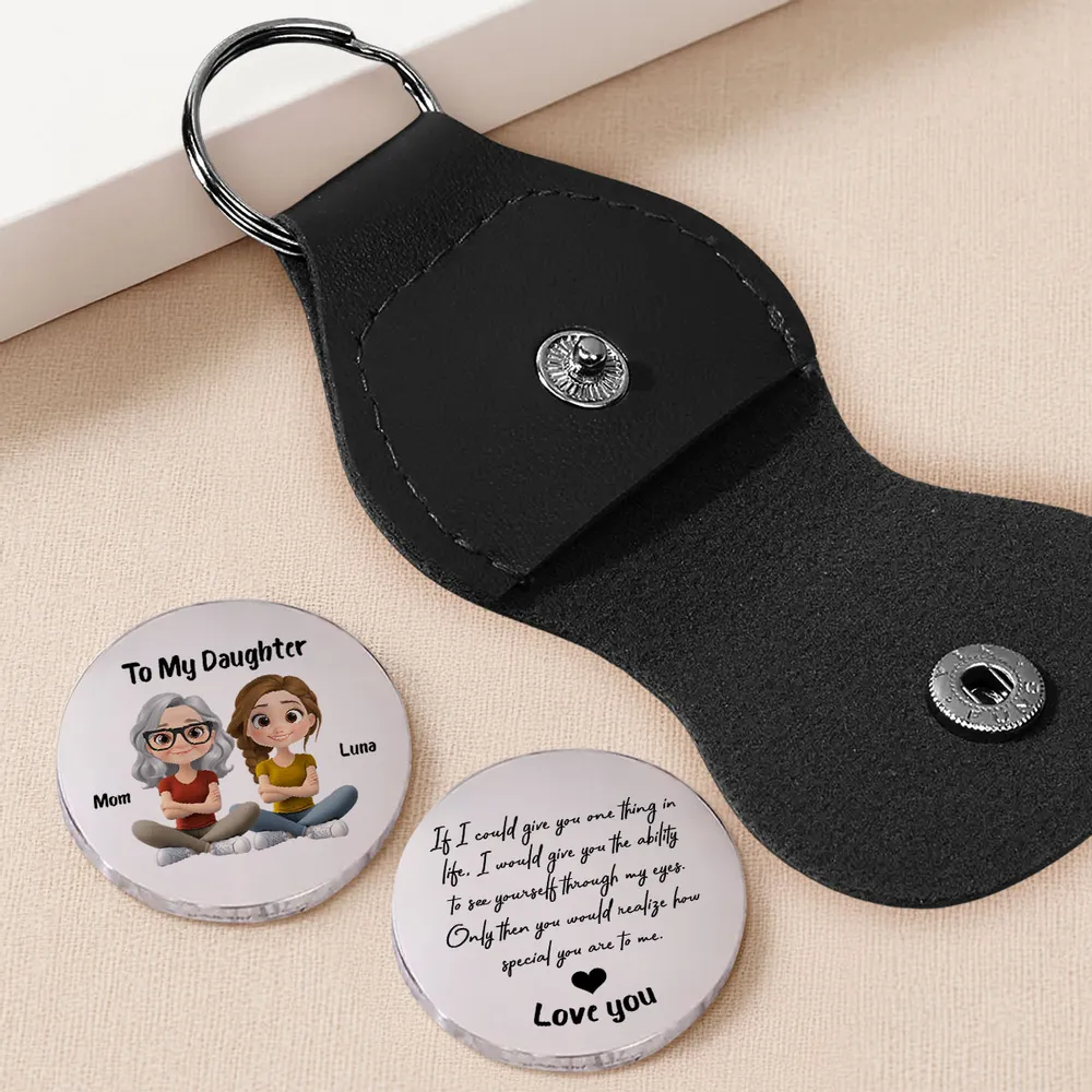 To My Daughter Keychain – A Heartfelt Gift from Mom Filled with Love and Meaning - Image 2