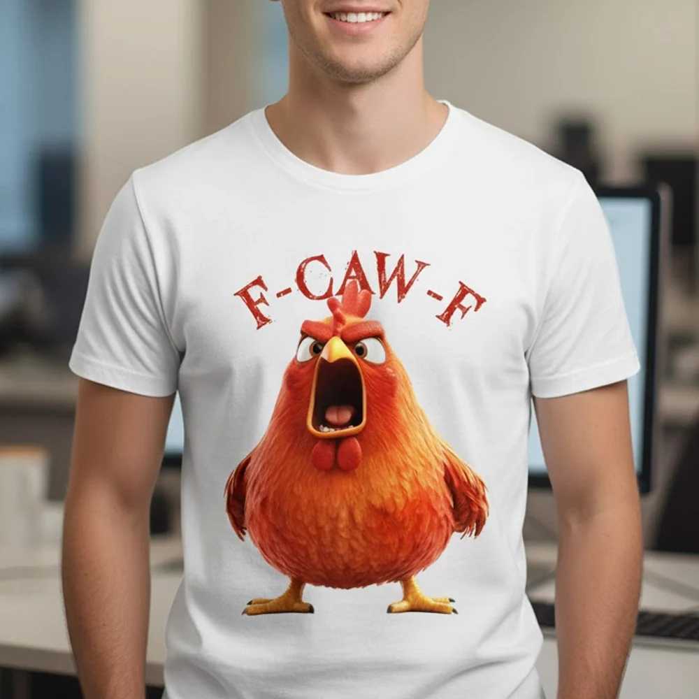 Angry Yelling Chicken Cartoon Classic T-Shirt, Funny Office Humor Gift for Coworkers, Dad, Friends