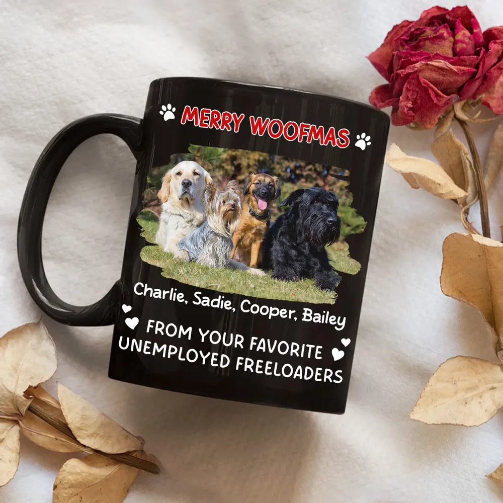 Custom Pet Full Color Mug with Funny Merry Woofmas Message – Creative Holiday Coffee Gift for Dog Mom or Dad - Image 4