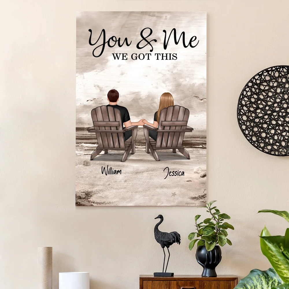 Personalized LED Light Plaque for Couple, Beach Back View Scene, Cozy Ambient Light, Unique Romantic Gift for Him or Her - Image 5