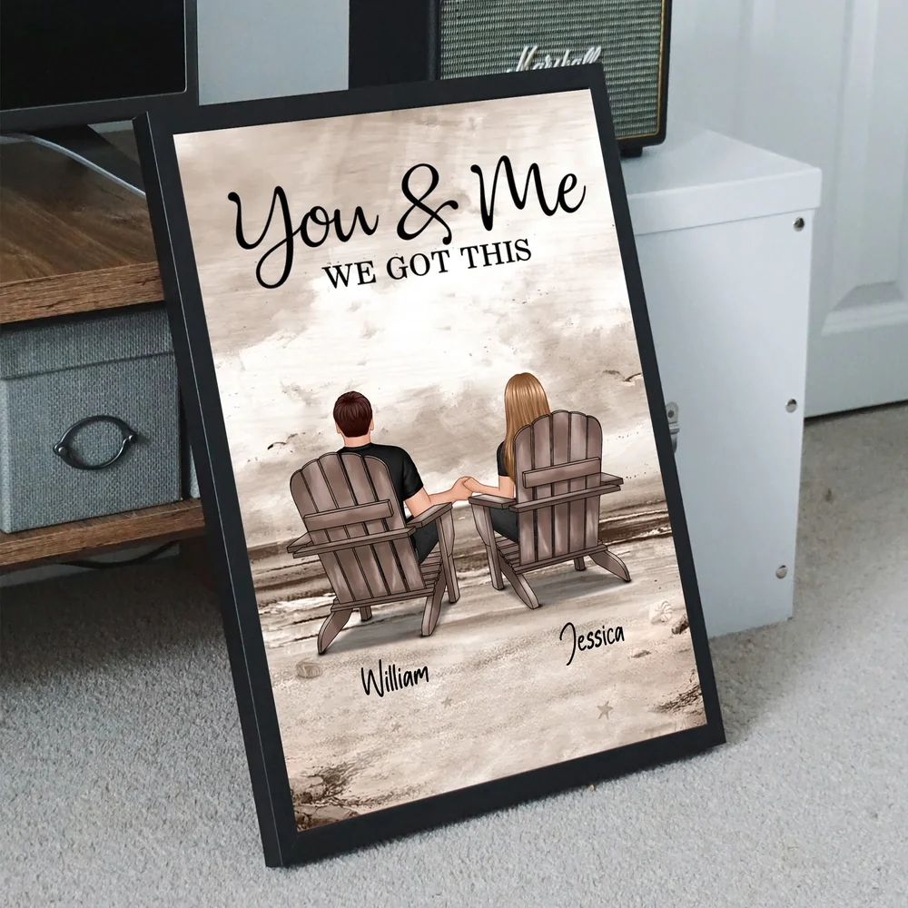 Personalized LED Light Plaque for Couple, Beach Back View Scene, Cozy Ambient Light, Unique Romantic Gift for Him or Her - Image 6