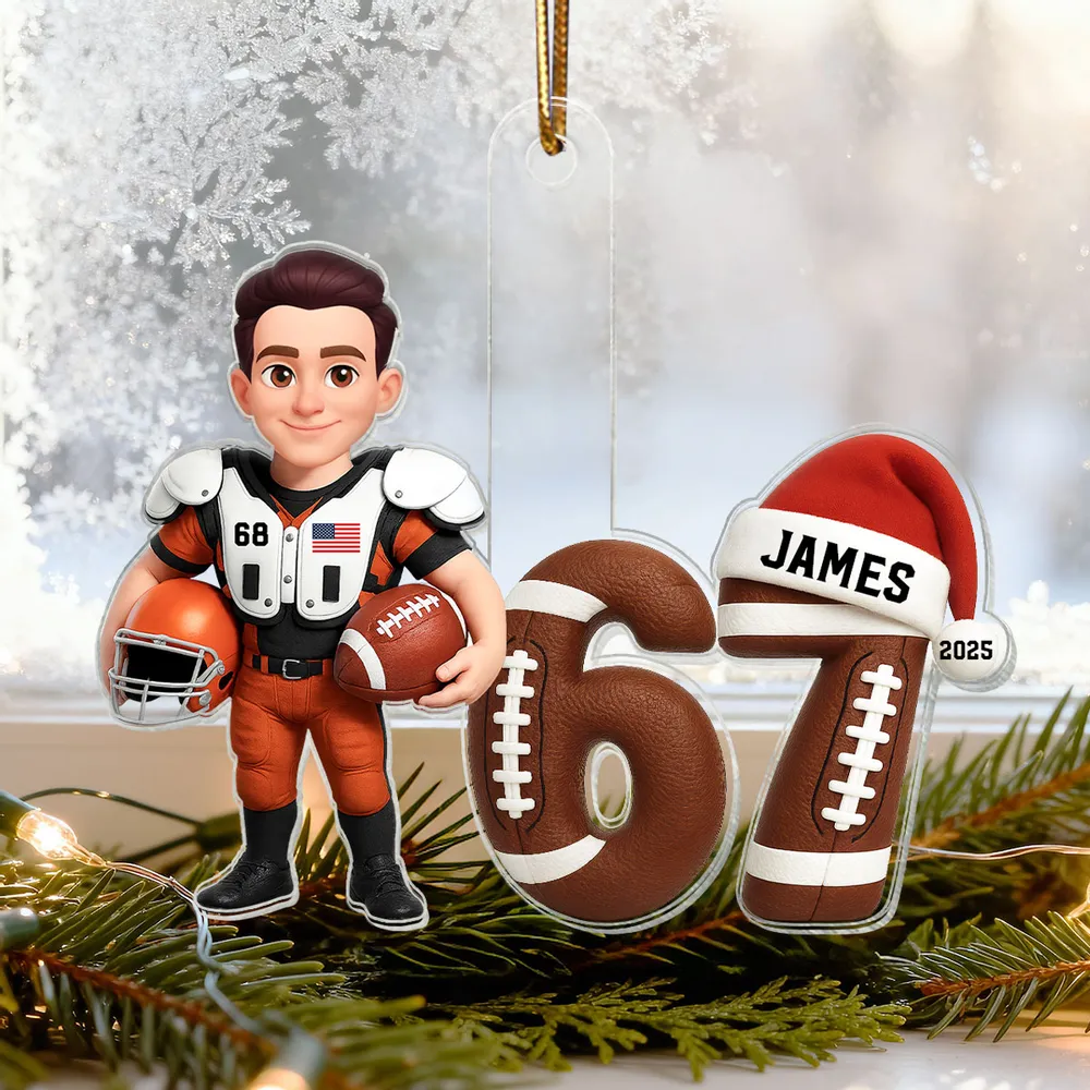 Six Seven Custom Sport 2025 Slang Christmas - Personalized Acrylic Ornament - Funny Christmas Gift For Teen, Grandkid, Gen Alpha - Image 3