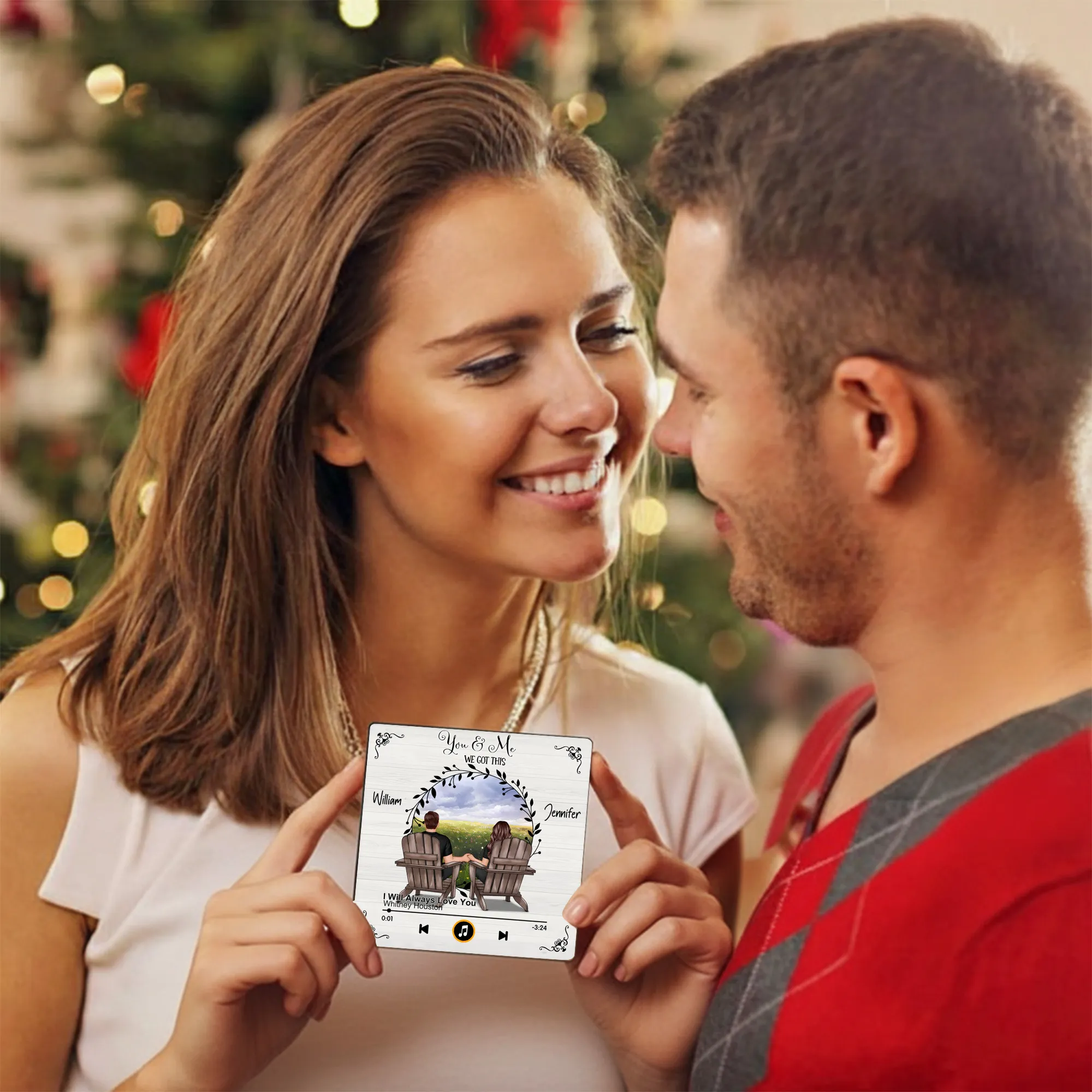 Personalized Acrylic Music Magnet for Couples – You & Me Scenic Field Design, Romantic Fridge Decor, Unique Gift - Image 6