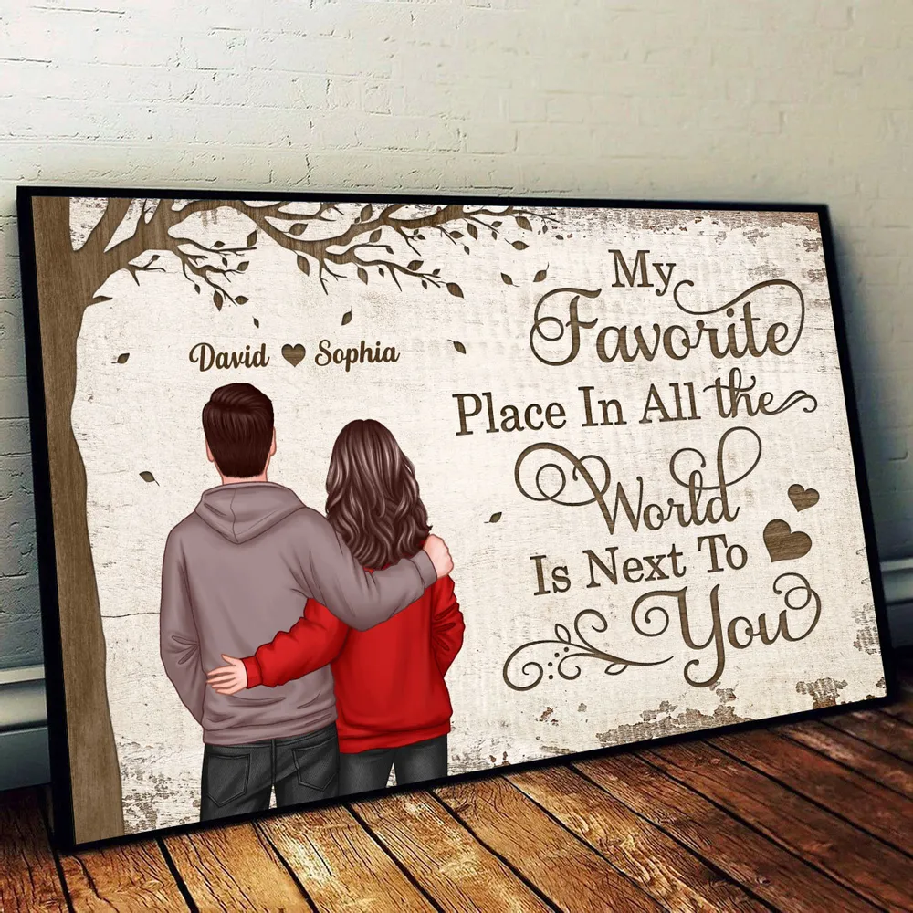 Acrylic Music Magnet with Hugging Couple Artwork – My Favorite Place Is Next To You – Romantic Keepsake, Unique Gift for Couples - Image 11