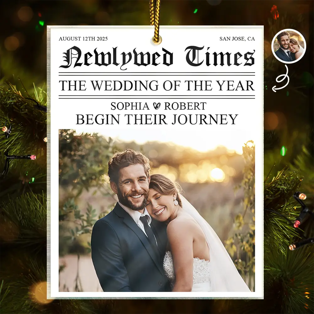 Personalized Wedding Poster Newspaper-Style Custom Photo Wall Art Gift for Newlywed Couple, Unique Keepsake Gift - Image 7