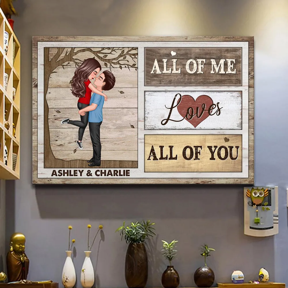 Custom Couple Poster All Of Me Loves All Of You Modern Romantic Wall Art Unique Gift For Anniversary Birthday Or Christmas - Image 7