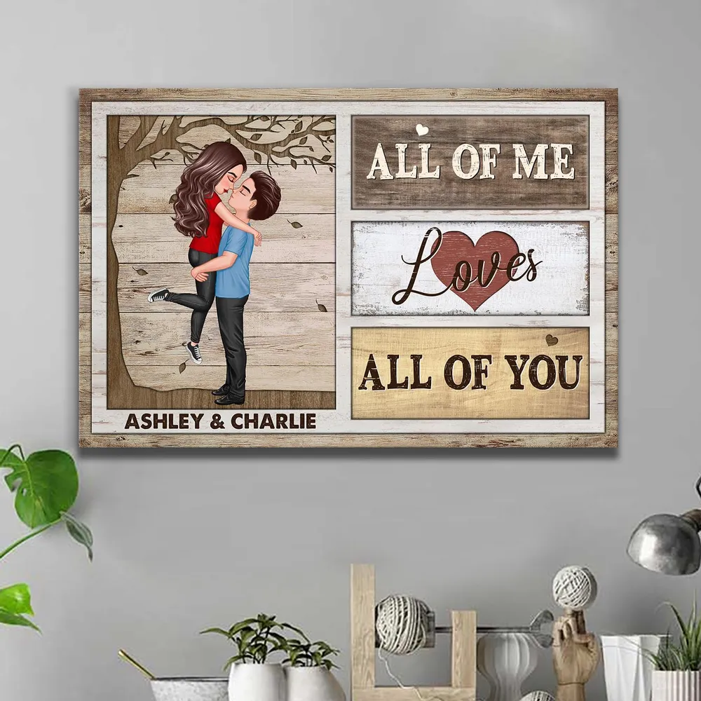 Custom Couple Poster All Of Me Loves All Of You Modern Romantic Wall Art Unique Gift For Anniversary Birthday Or Christmas - Image 9