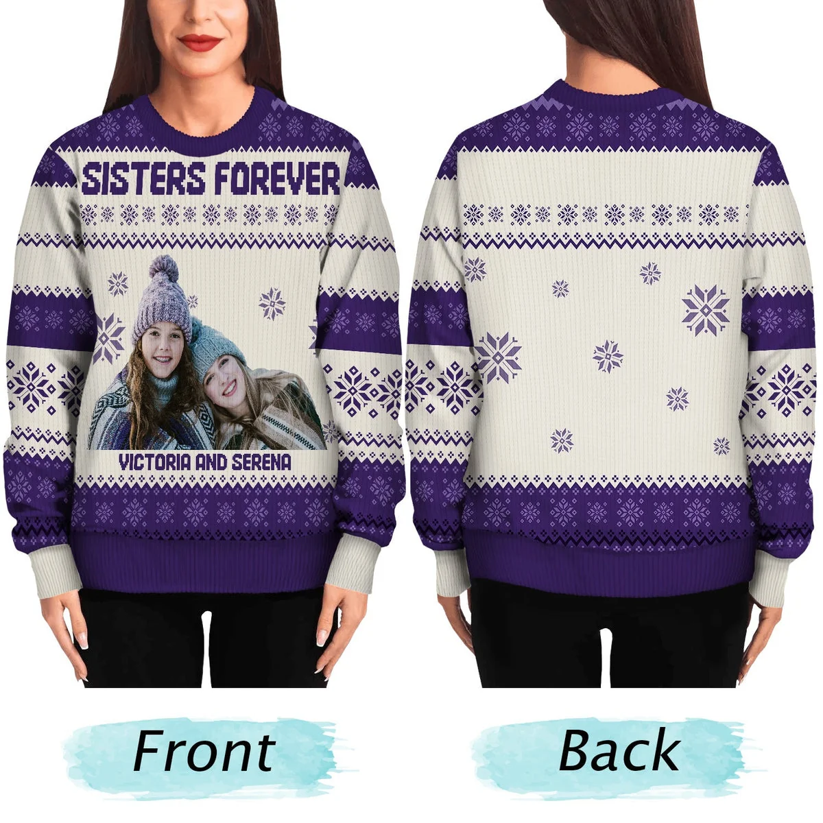 Personalized Christmas Printed Sweatshirt with Custom Family Photo – Cozy Holiday Keepsake & Unique Gift for Parents or Grandparents - Image 5