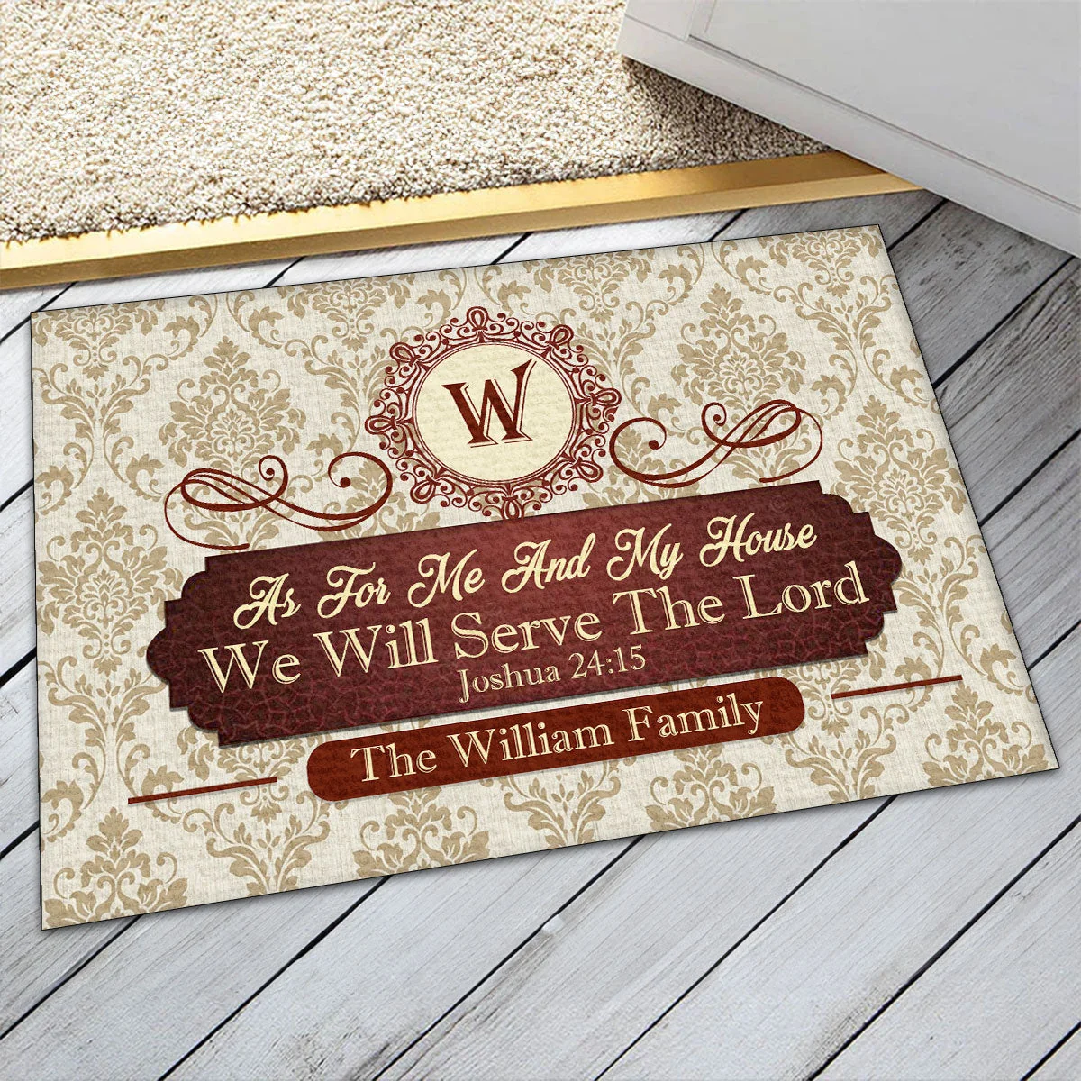 Personalized Doormat As For Me And My House We Will Serve The Lord Unique Christian Home Entry Gift - Image 6
