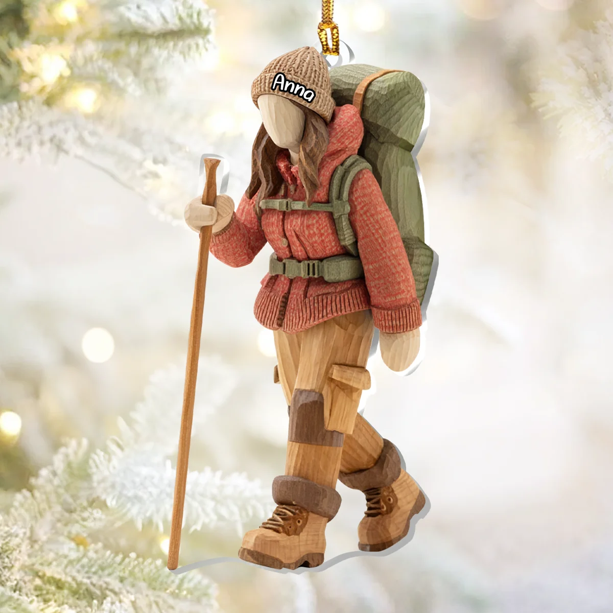 Personalized Hiking Lover Ornament for Backpackers – Custom Outdoor Hiker Keepsake, Unique Gift for Adventure Seekers - Image 5