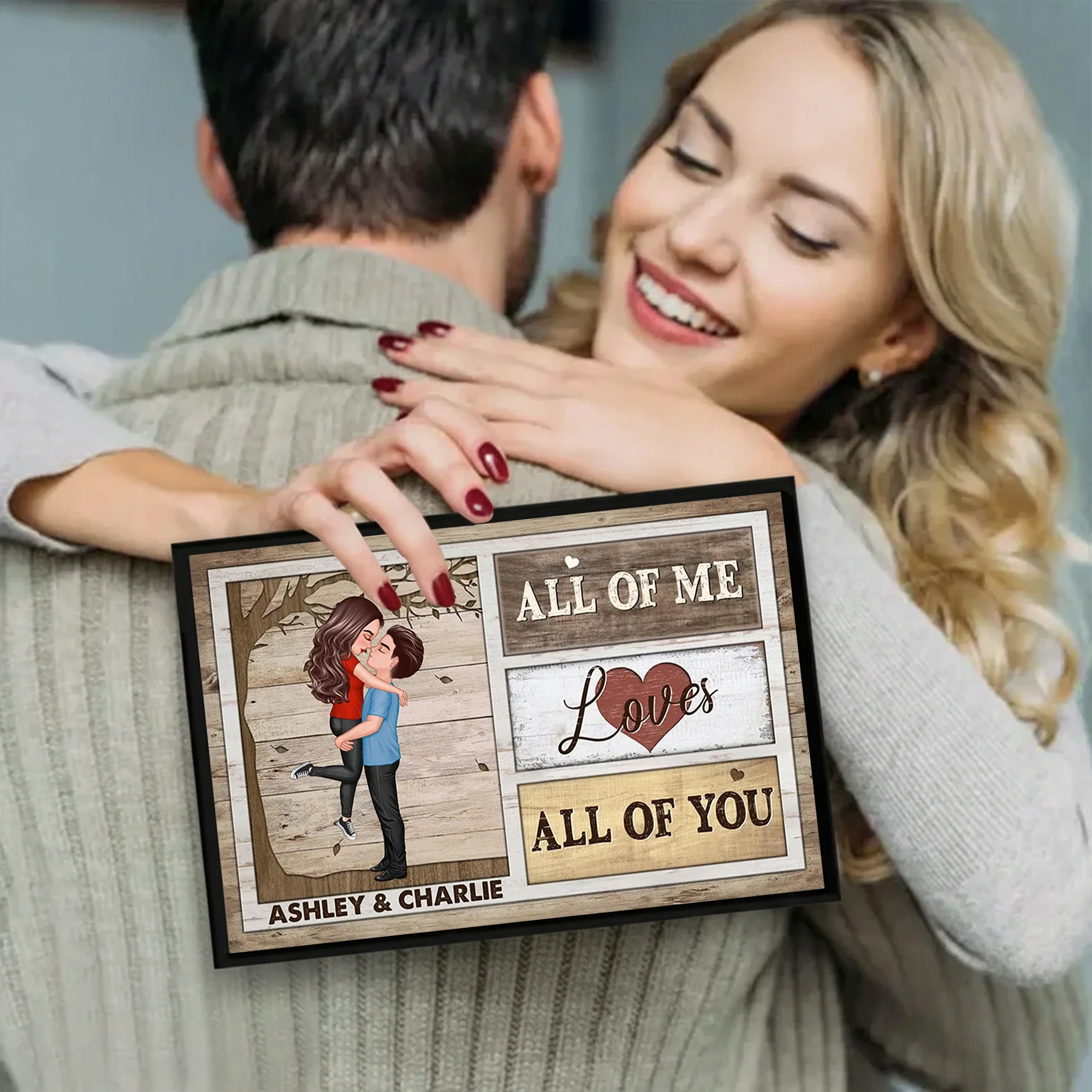 Custom Couple Poster All Of Me Loves All Of You Modern Romantic Wall Art Unique Gift For Anniversary Birthday Or Christmas - Image 8