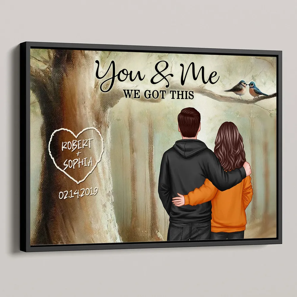 Personalized Couple Poster You & Me In Forest, Custom Names Art, Romantic Wall Decor, Unique Gift For Boyfriend, Girlfriend Or Spouse - Image 8
