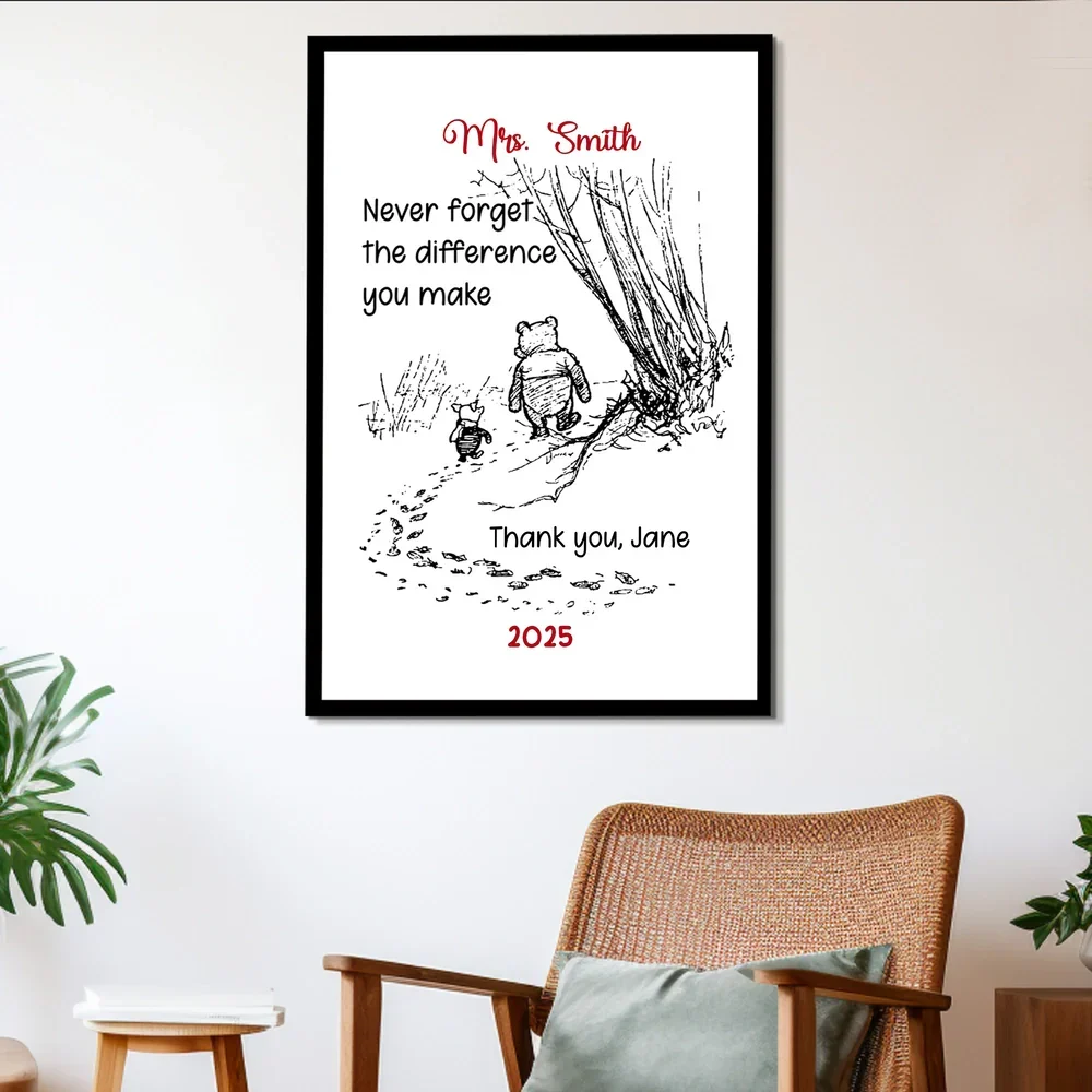 Custom Acrylic Plaque Keepsake, Heartfelt Never Forget the Difference You Make Message, Meaningful Appreciation Gift - Image 7